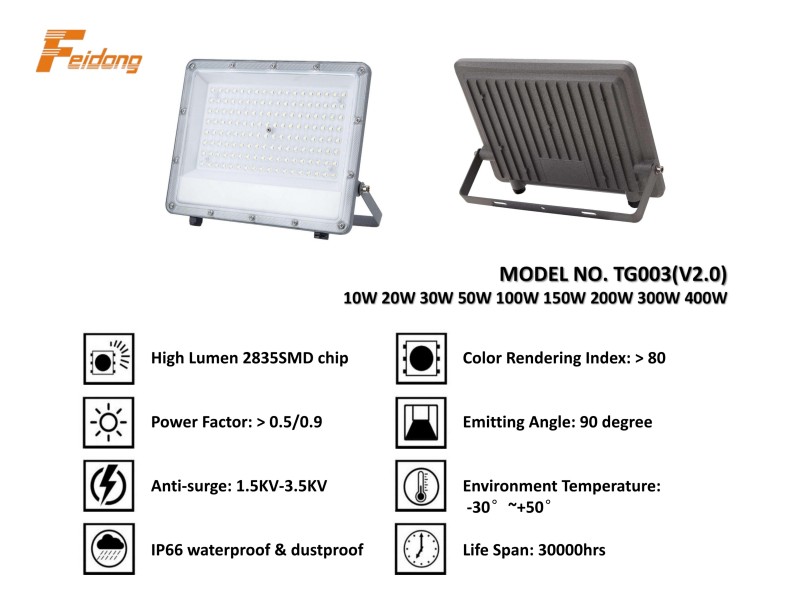 10W 20W 30W 50W 100W 150W 200W 300W 400W LED Flood Lamp